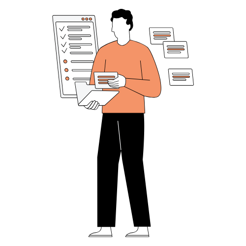 Ilustración de centralización de información